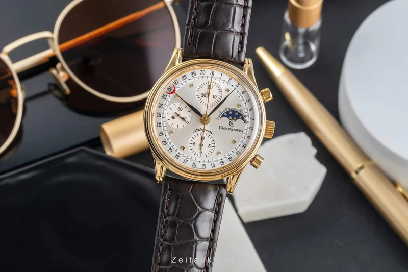 Chronoswiss Lunar chronograph gilt-brass automatic men's watch 77990 [2404051]