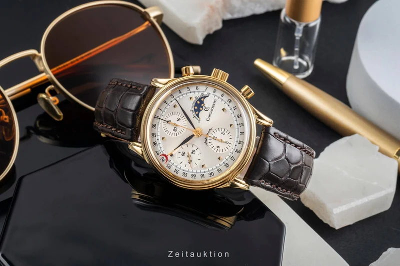 Chronoswiss Lunar chronograph gilt-brass automatic men's watch 77990 [2404051]