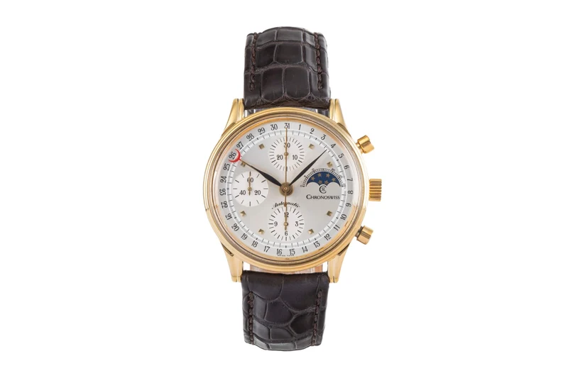 Chronoswiss Lunar chronograph gilt-brass automatic men's watch 77990 [2404051]