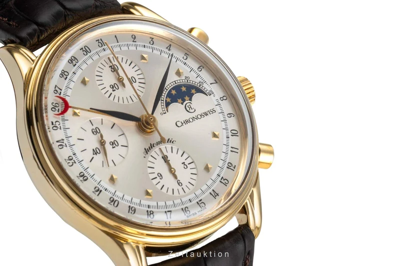 Chronoswiss Lunar chronograph gilt-brass automatic men's watch 77990 [2404051]
