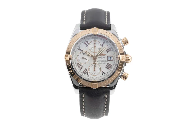 Breitling Evolution chronograph steel / gold automatic men's watch C13356 [2503460]