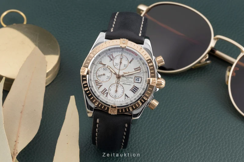 Breitling Evolution chronograph steel / gold automatic men's watch C13356 [2503460]