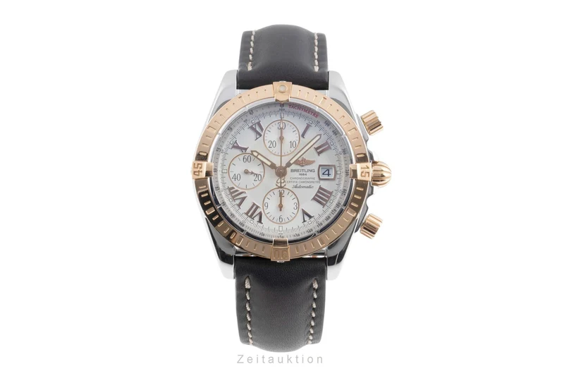 Breitling Evolution chronograph steel / gold automatic men's watch C13356 [2503460]