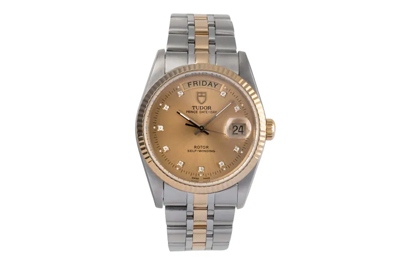 Tudor Date-Day steel / gold automatic men's watch 76213 [2503180]