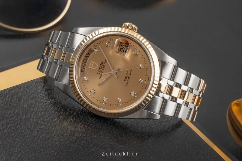 Tudor Date-Day steel / gold automatic men's watch 76213 [2503180]