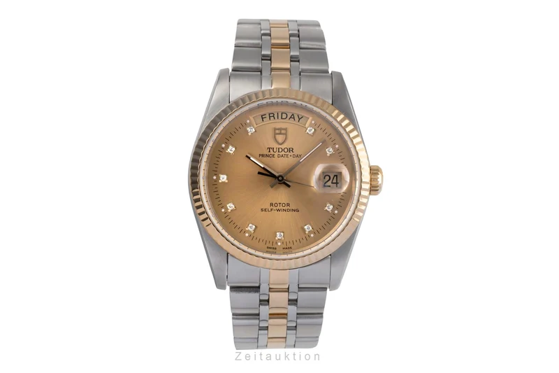 Tudor Date-Day steel / gold automatic men's watch 76213 [2503180]