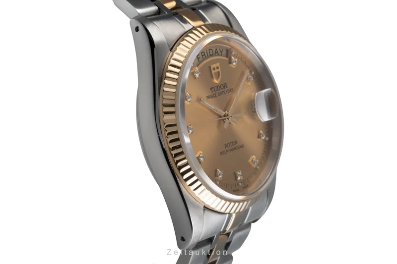 Tudor Date-Day steel / gold automatic men's watch 76213 [2503180]