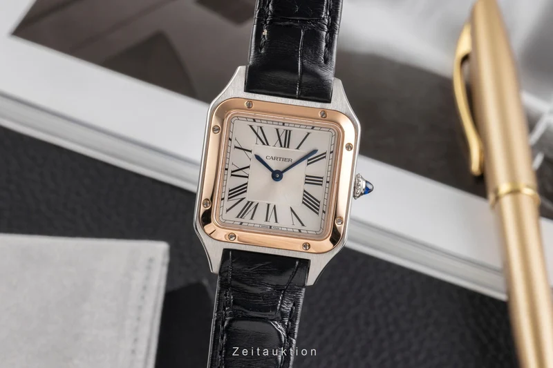 Cartier Santos steel / gold quartz women's watch W2SA0012 [2503505]