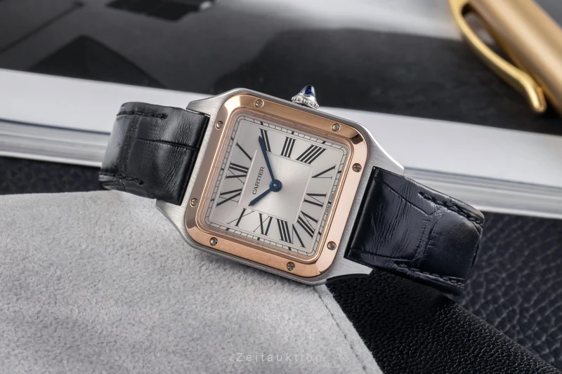 Cartier Santos steel / gold quartz women's watch W2SA0012 [2503505]