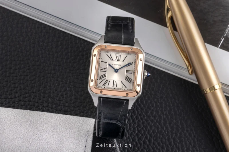 Cartier Santos steel / gold quartz women's watch W2SA0012 [2503505]
