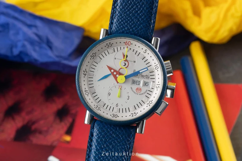 Alain Silberstein Krono Bauhaus chronograph Steel / rubber automatic men's watch Krono Bauhaus LP: 5600EUR Limited [2405276]