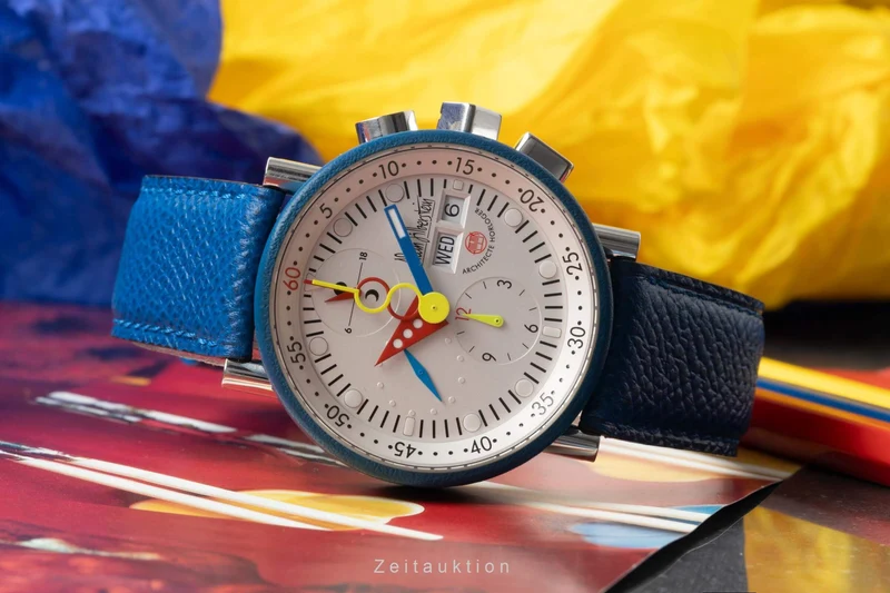 Alain Silberstein Krono Bauhaus chronograph Steel / rubber automatic men's watch Krono Bauhaus LP: 5600EUR Limited [2405276]