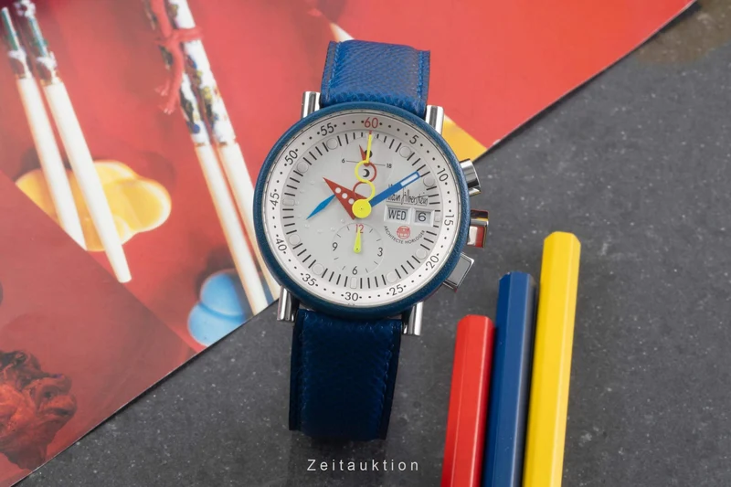 Alain Silberstein Krono Bauhaus chronograph Steel / rubber automatic men's watch Krono Bauhaus LP: 5600EUR Limited [2405276]