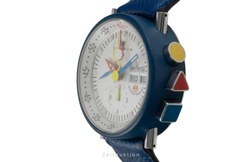 Alain Silberstein Krono Bauhaus chronograph Steel / rubber automatic men's watch Krono Bauhaus LP: 5600EUR Limited [2405276]