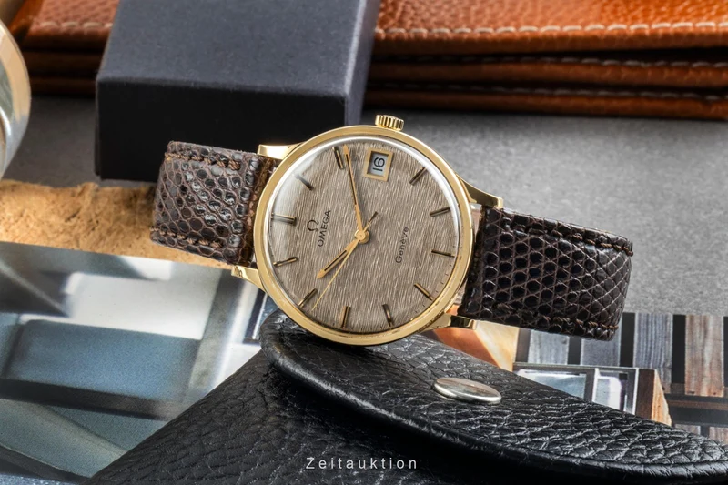 Omega Geneve 18 ct gold manual winding men's watch 132-90024 Vintage [2401127]