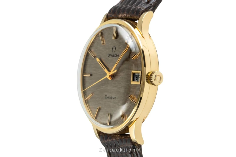 Omega Geneve 18 ct gold manual winding men's watch 132-90024 Vintage [2401127]