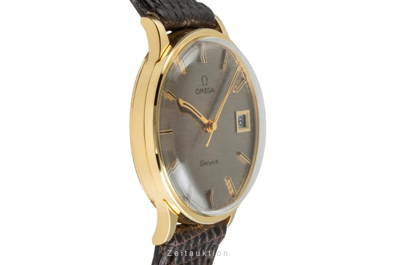 Omega Geneve 18 ct gold manual winding men's watch 132-90024 Vintage [2401127]