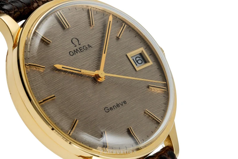 Omega Geneve 18 ct gold manual winding men's watch 132-90024 Vintage [2401127]