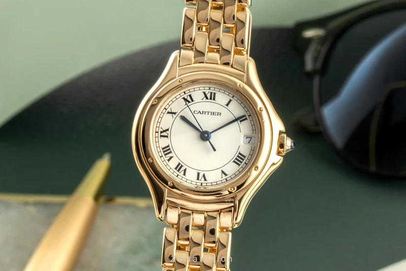 Cartier Cougar 18 ct gold quartz women's watch 887906 LP: 24800EUR [2401100]