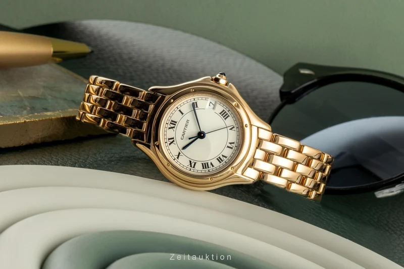 Cartier Cougar 18 ct gold quartz women's watch 887906 LP: 24800EUR [2401100]