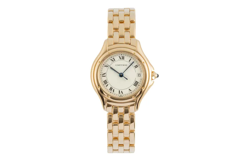 Cartier Cougar 18 ct gold quartz women's watch 887906 LP: 24800EUR [2401100]