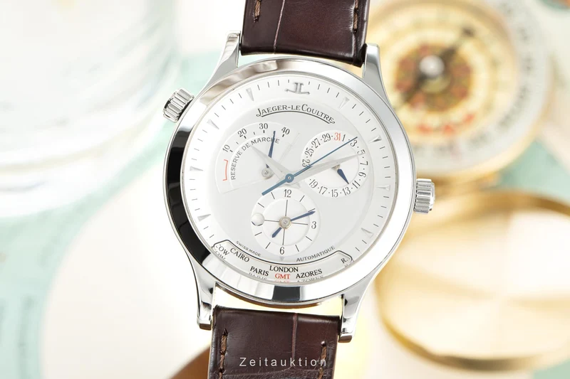 Jaeger LeCoultre Master Geographic steel automatic men's watch 142.8.92 LP: 12500EUR [2201346]