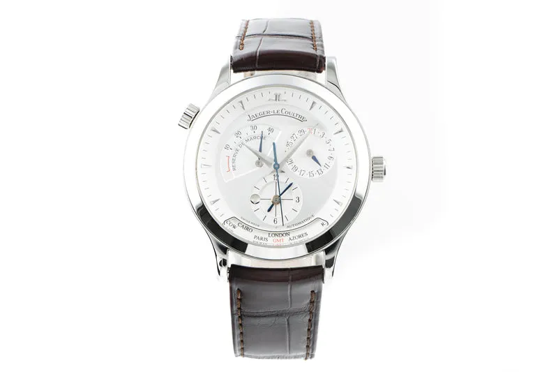 Jaeger LeCoultre Master Geographic steel automatic men's watch 142.8.92 LP: 12500EUR [2201346]