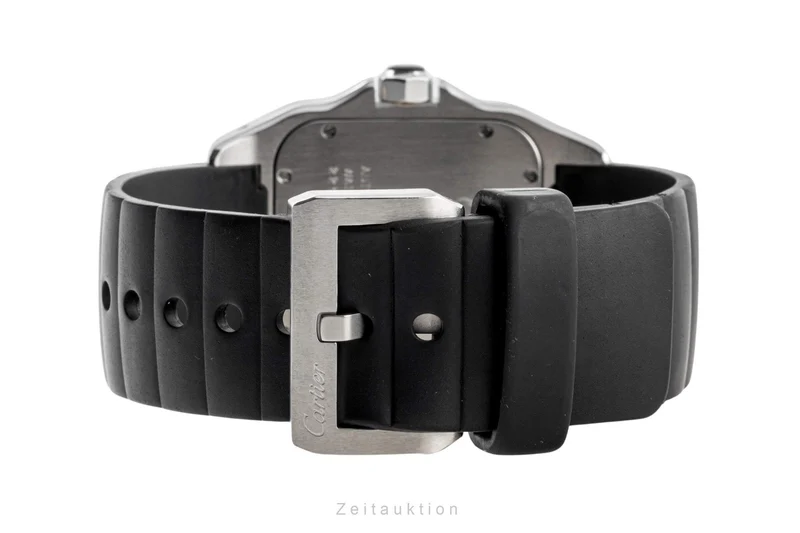 Cartier Santos 100 Steel / rubber automatic men's watch W20121U2, 2656 [2403311]