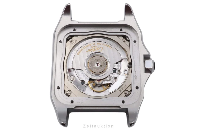 Cartier Santos 100 Steel / rubber automatic men's watch W20121U2, 2656 [2403311]