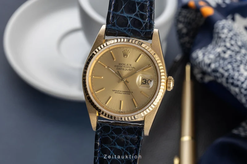 Rolex Datejust 18 ct gold automatic men's watch 16018 [2400044]