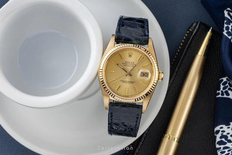 Rolex Datejust 18 ct gold automatic men's watch 16018 [2400044]