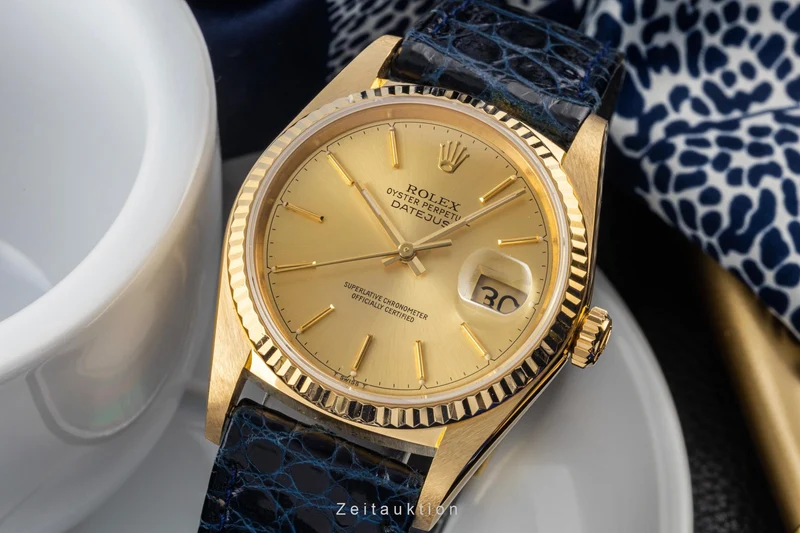 Rolex Datejust 18 ct gold automatic men's watch 16018 [2400044]