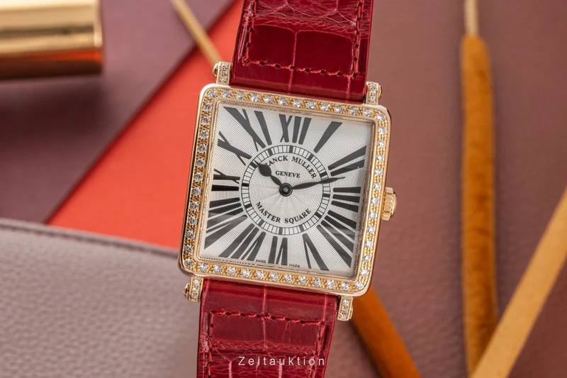 Franck Muller Master Square 18 ct red gold quartz women's watch 6002 M QZ R D 1R [2305901]