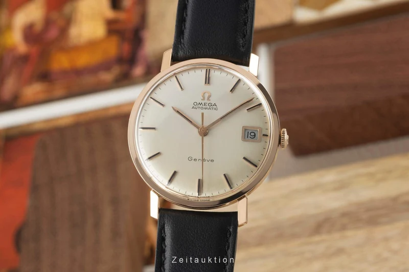 Omega Geneve 18 ct red gold automatic men's watch Vintage [2402093]