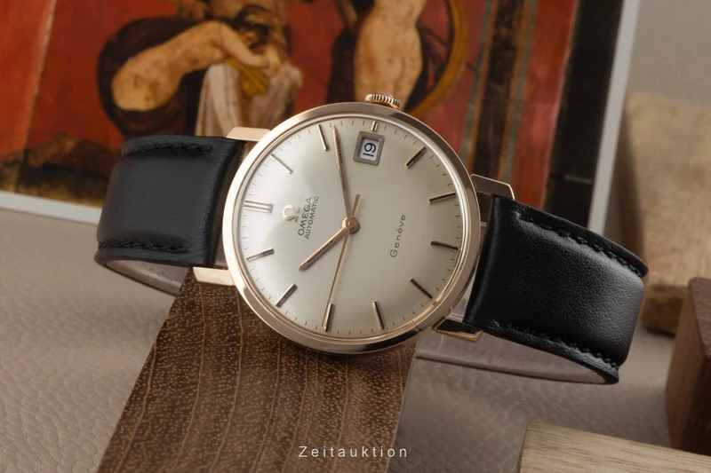 Omega Geneve 18 ct red gold automatic men's watch Vintage [2402093]
