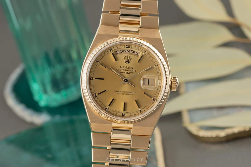 Rolex Day-Date 18 ct gold quartz men's watch 19018 LP: 37300EUR [2402006]