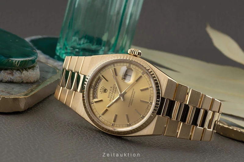 Rolex Day-Date 18 ct gold quartz men's watch 19018 LP: 37300EUR [2402006]