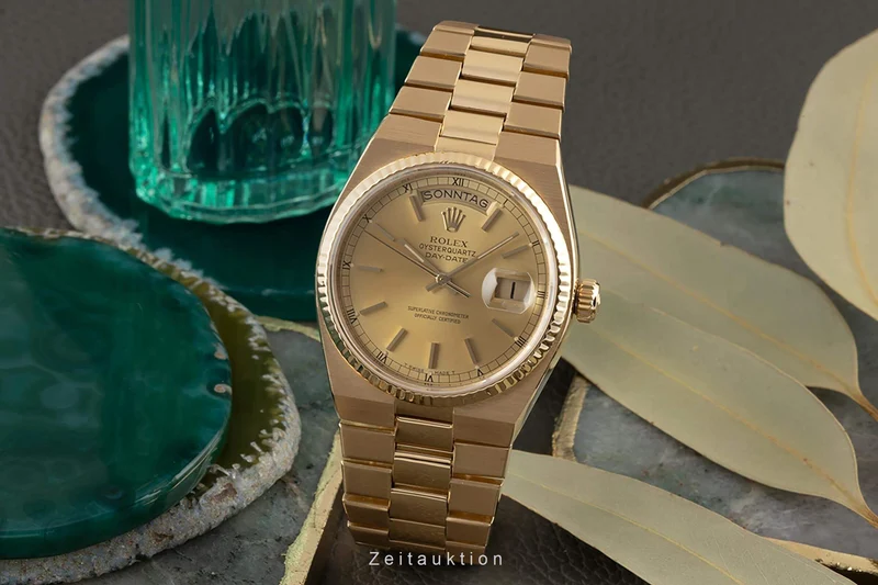 Rolex Day-Date 18 ct gold quartz men's watch 19018 LP: 37300EUR [2402006]
