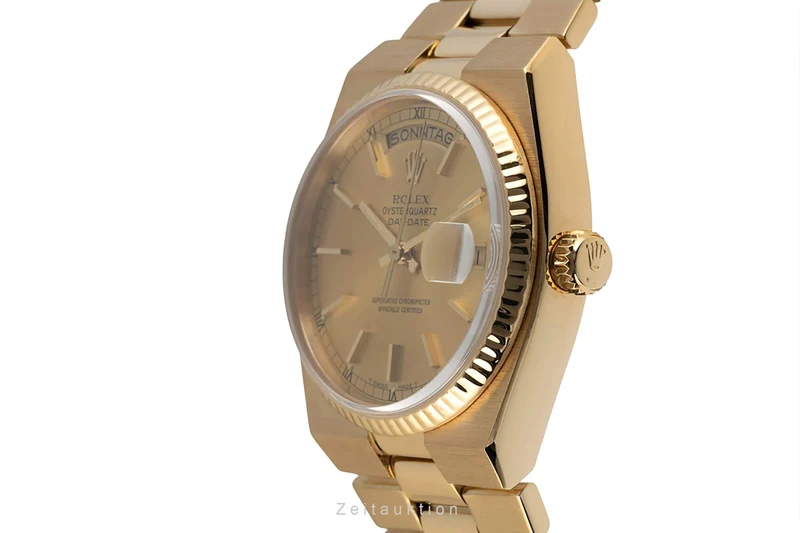 Rolex Day-Date 18 ct gold quartz men's watch 19018 LP: 37300EUR [2402006]