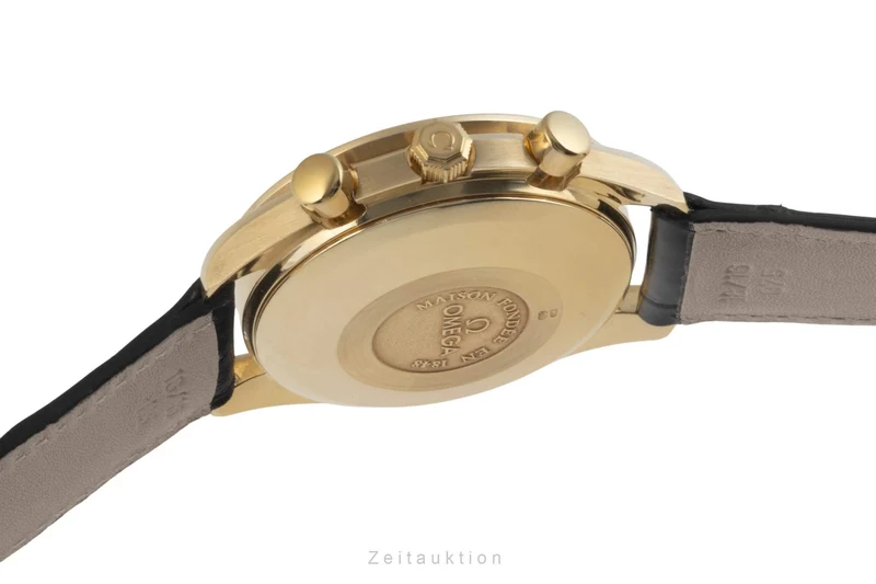 Omega Speedmaster chronograph 18 ct gold automatic men's watch 3131.20 LP: 21300EUR [2401943]
