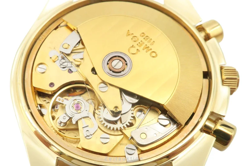 Omega Speedmaster chronograph 18 ct gold automatic men's watch 3131.20 LP: 21300EUR [2401943]