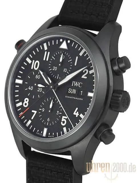 IWC Pilots Watch Double Chronograph Top Gun Ceratanium IW371815