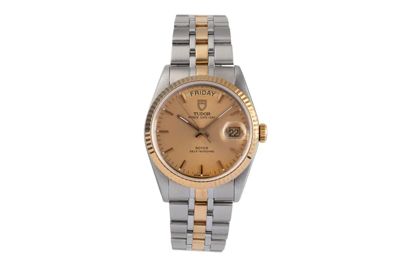 Tudor Date-Day steel / gold automatic men's watch 76213 [2503251]