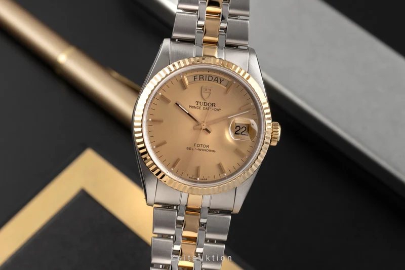 Tudor Date-Day steel / gold automatic men's watch 76213 [2503251]