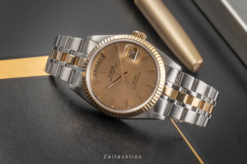 Tudor Date-Day steel / gold automatic men's watch 76213 [2503251]