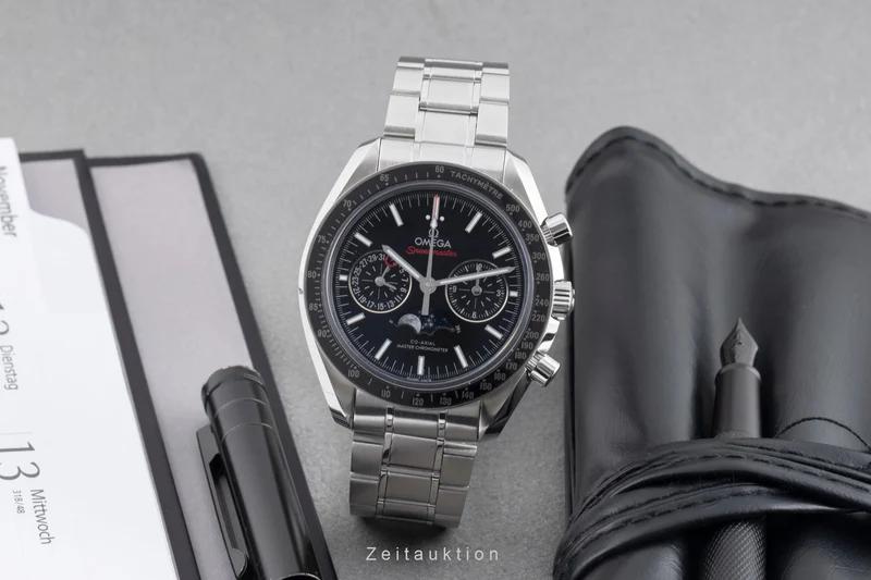 Omega Speedmaster chronograph steel automatic men's watch 304.30.44.52.01.001 LP: 12600EUR [2503684]