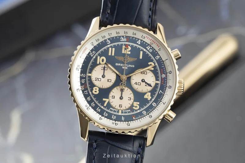 Breitling Navitimer chronograph 18 ct gold automatic men's watch K30022 [2201113]