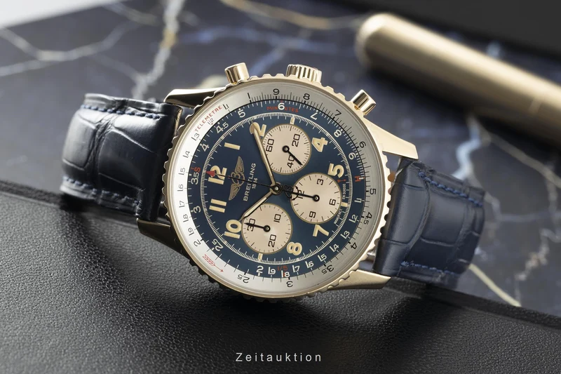 Breitling Navitimer chronograph 18 ct gold automatic men's watch K30022 [2201113]