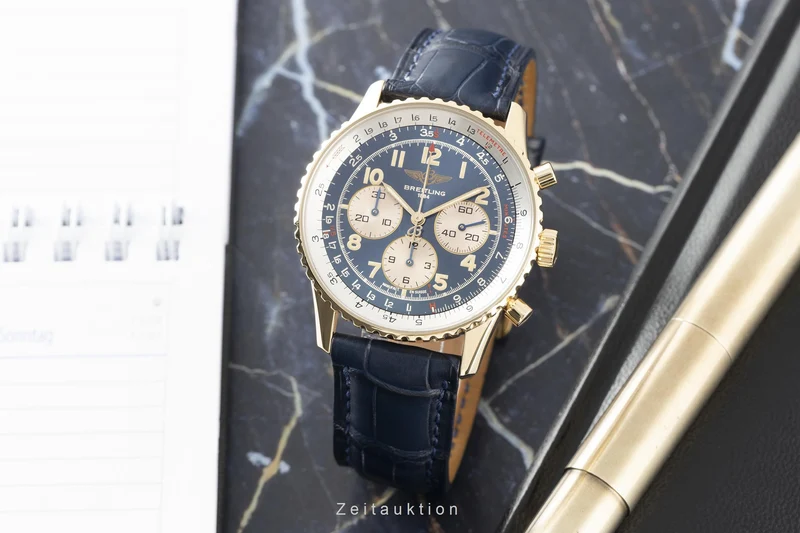 Breitling Navitimer chronograph 18 ct gold automatic men's watch K30022 [2201113]
