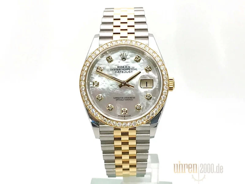 Rolex Datejust 36 126283RBR Diamantlünette Perlmutt DIA Jubile-Band